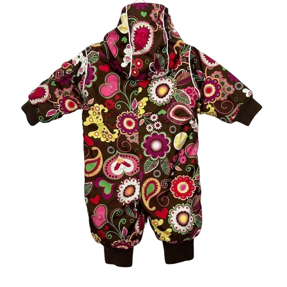 Hanna Andersson Floral Hooded Snowsuit